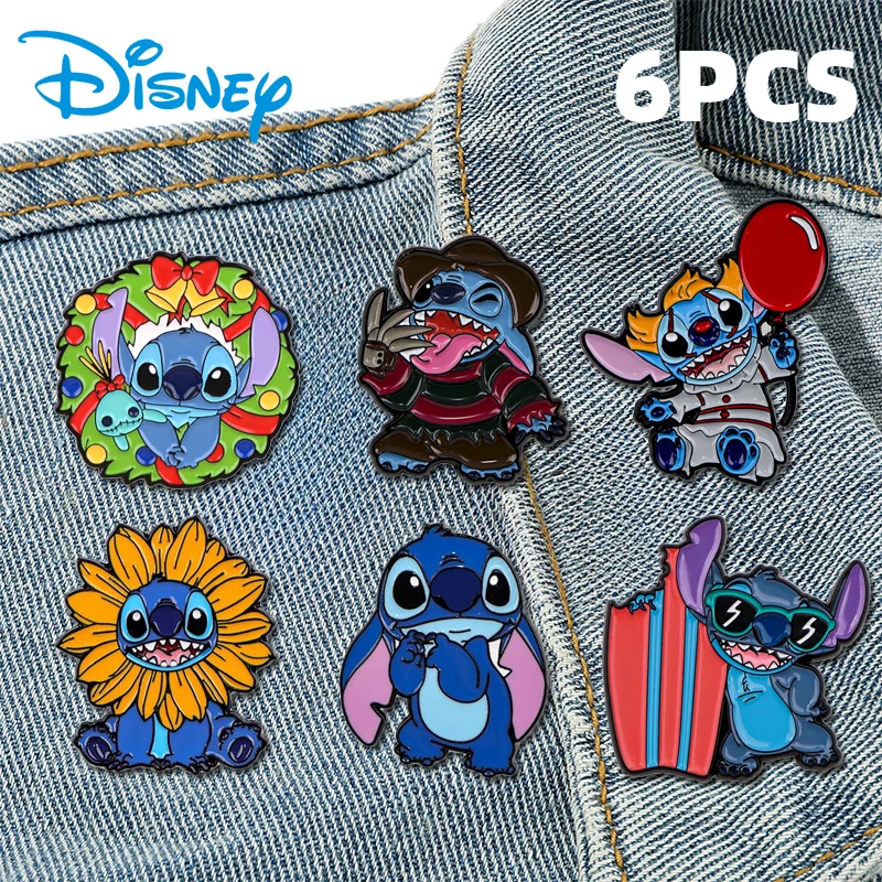 Disney Stitch Enamel Pin Cartoon Brooches Women Lapel Pins Badge on Backpack Clothes Accessories Fashion Jewelry Christmas Gifts