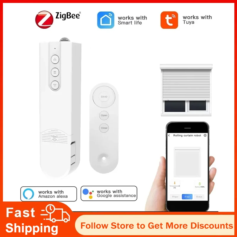 Smart Home electric curtains with Bluetooth WiFi Zigbee remote Control Electric Automatic Curtain Motor Automatic Curtain Opener