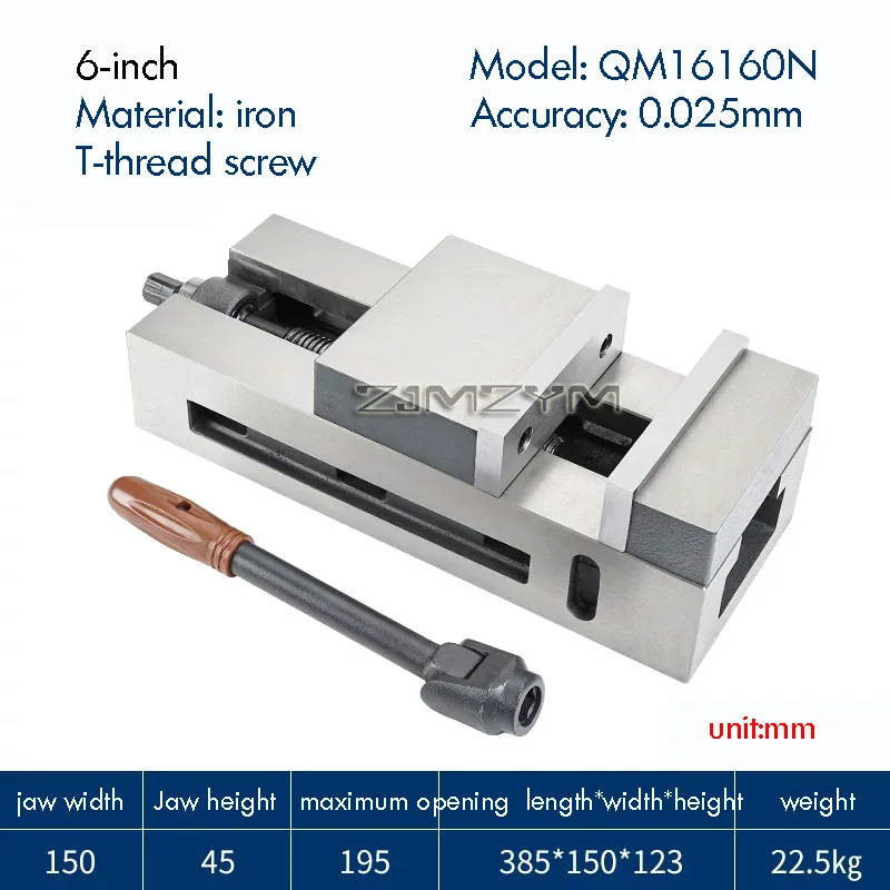 6 Inch Heavy-Duty Precision Chuck Milling Machine CNC Machine Tool Special Integrated Angle-Fixed Smooth One-Piece Vise