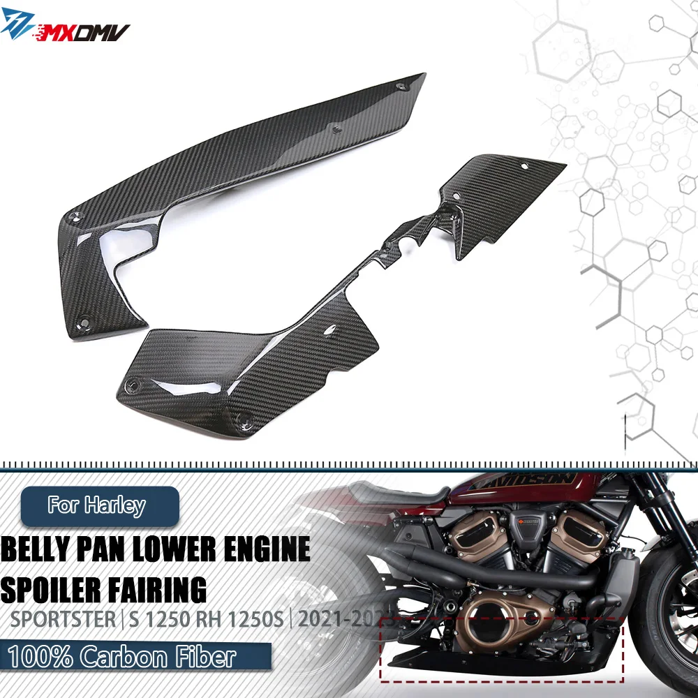 Belly Pan Lower Engine Spoiler Fairing Guards Cover Carbon Fiber Motorcycle For Harley Sportster S 1250 RH 1250S 2021 - 2023