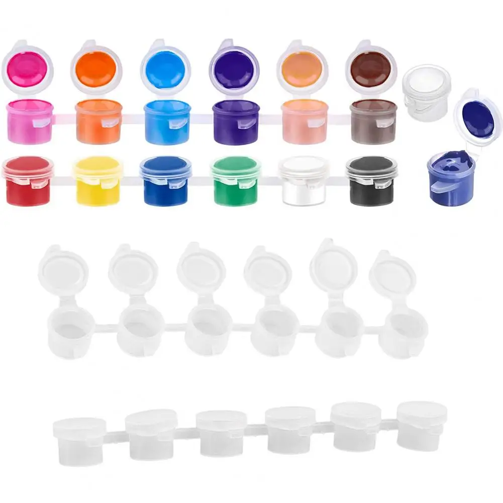 10 قطعة صناديق الطلاء مفيدة فارغة الصباغ حقيبة للتخزين حاوية الطلاء واضحة عالية المتانة قابلة لإعادة الاستخدام الصباغ