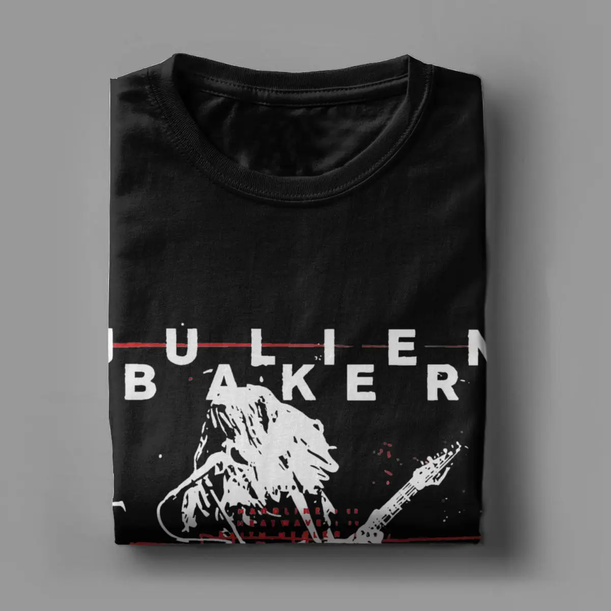 Julien Baker Live Flier T Shirts Men Women\'s 100% Cotton Awesome T-Shirt Boygenius Tee Shirt Short Sleeve Clothes Printed