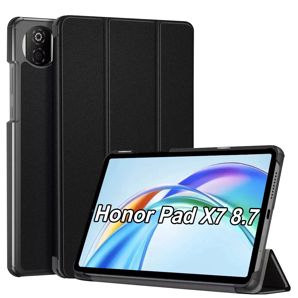 Dreifach faltbare Smart-PU-Lederhülle für HONOR Pad X7 2025 8,7 Zoll Modell JMS-W09 JMS-L09 Stoßfeste Tablet-Schutzhülle Funda