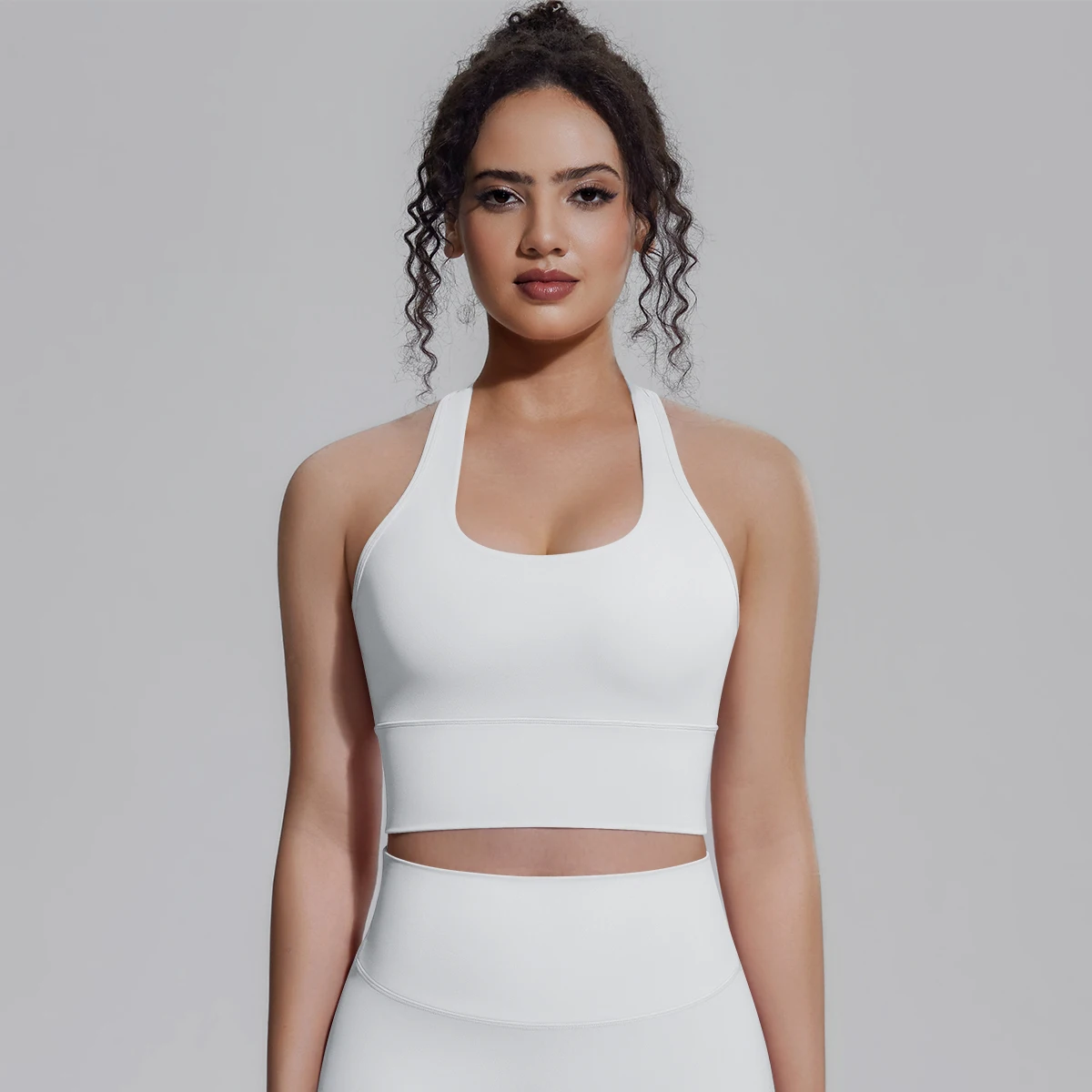 Rooftrellen Damen Fitness Yoga Sport-Top Sexy Rückenfreies I-förmiges Top Einfarbig Sommer Workout Gym-Kleidung Yoga-Top – Detail 5