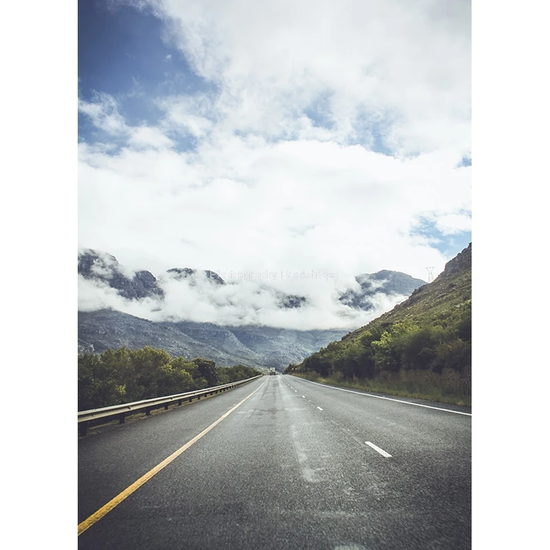 ZHISUXI 고속도로 자연 풍경 사진 배경, 여행 풍경 비닐 사진 배경, 스튜디오 소품, 2162 TKGL-01