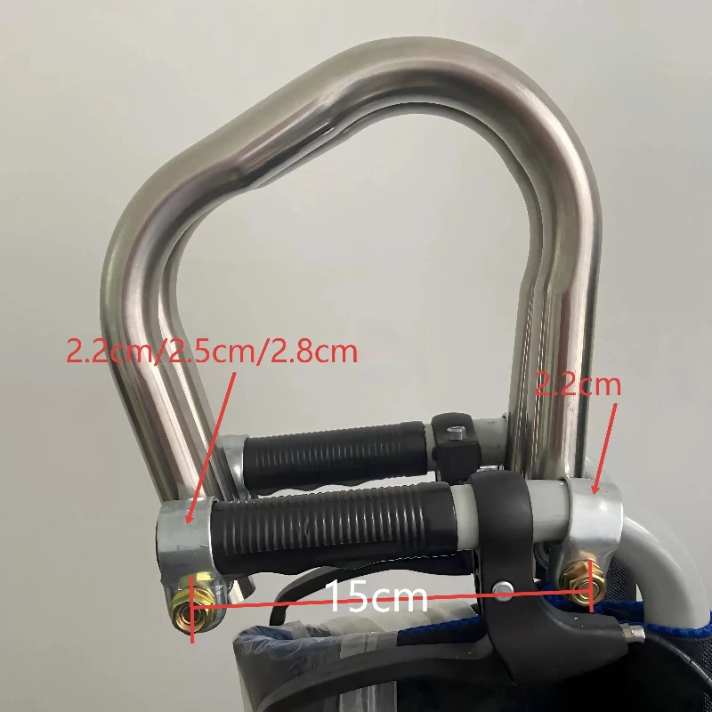 One Pair Wheelchair Cart Handle Elevator Universal Accessories Thickened Stainless Steel Wheelchair Handle Elevator Accessories