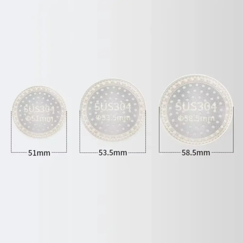 Durable 51/53/58, 5mm pantalla de disco de café filtro de café de doble capa de acero inoxidable cesta de filtro portátil de café reutilizable