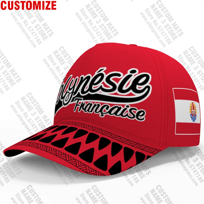 Polynesia French Baseball Caps Free Custom Name Polynesian Team Logo Pf Hats Pyf Country Travel Dutch Nation Totem Flag Headgear