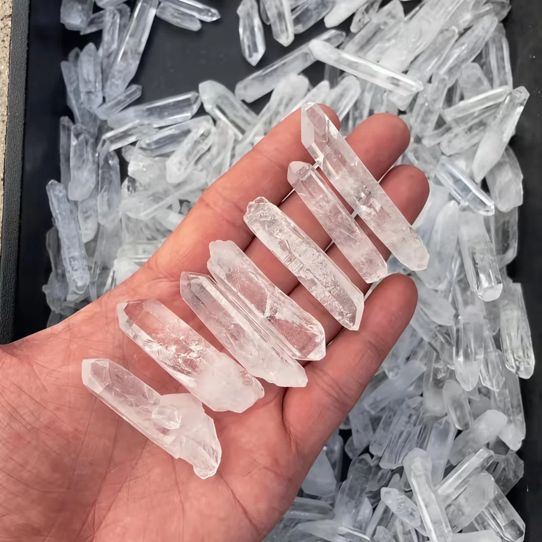 Clear Quartz, Tiny Clear Quartz Points, Small Rough Raw Points, 1 bag of 50g/100g/200g/400g, for Jewelry Making and Diy