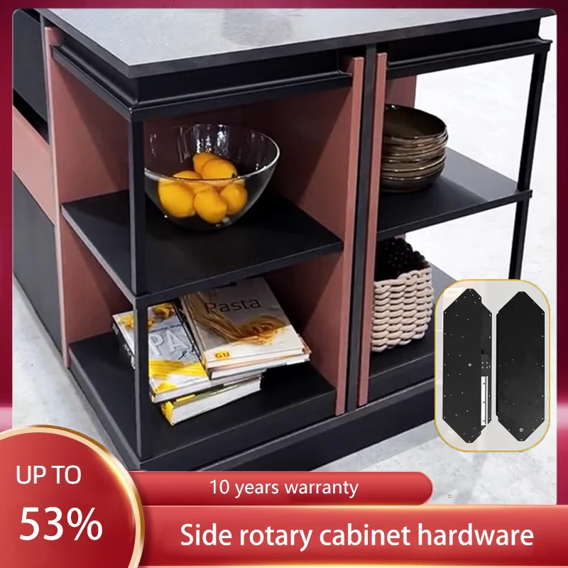 

180 Degree Rotating Cabinet Hardware Accessories Creative Wardrobe Display Cabinet Manual Corner Mobile Storage Rack