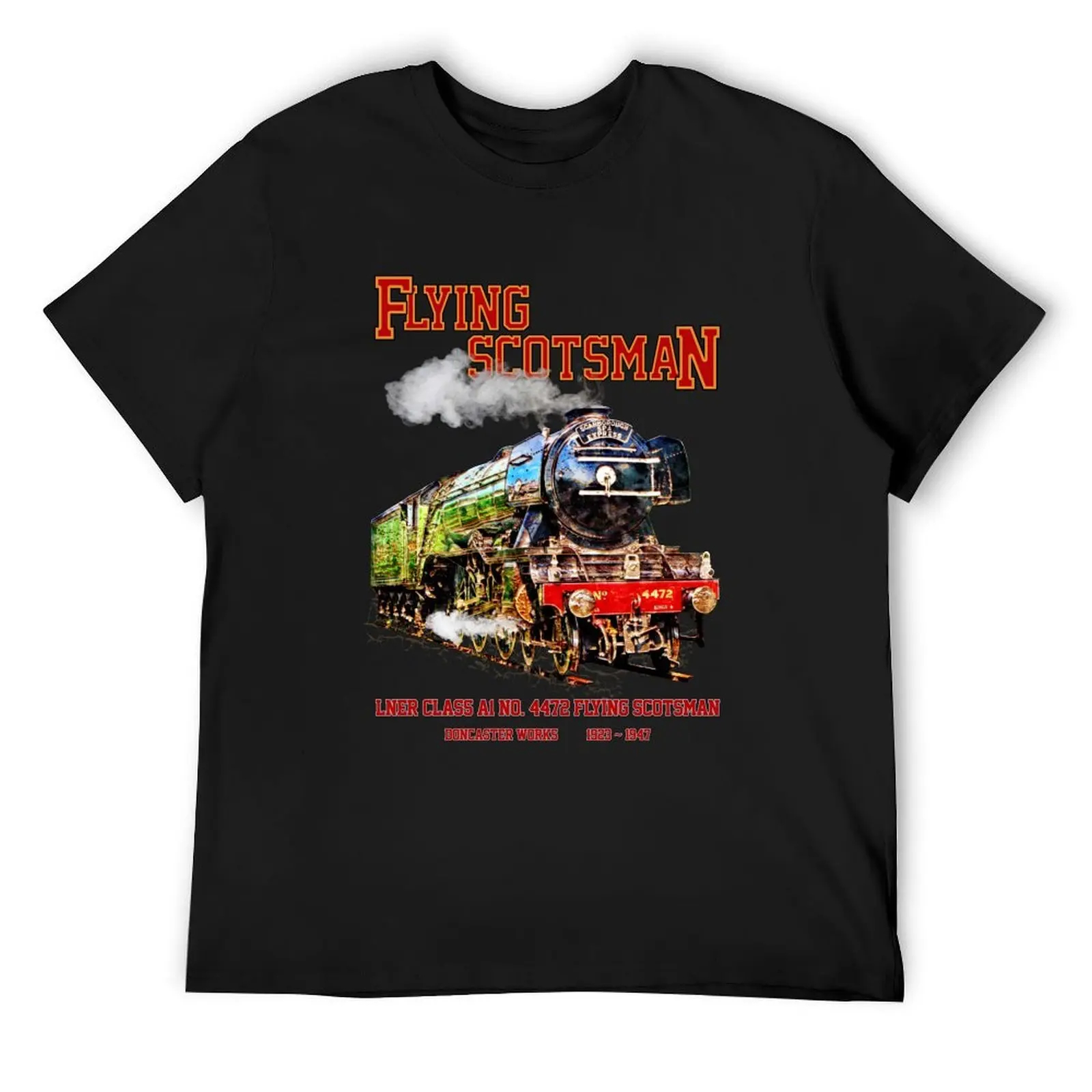 

4472 Flying Scotsman Steam Train Locomotive T-Shirt topping plus sizes oversized t shirt men t shirts high quality
