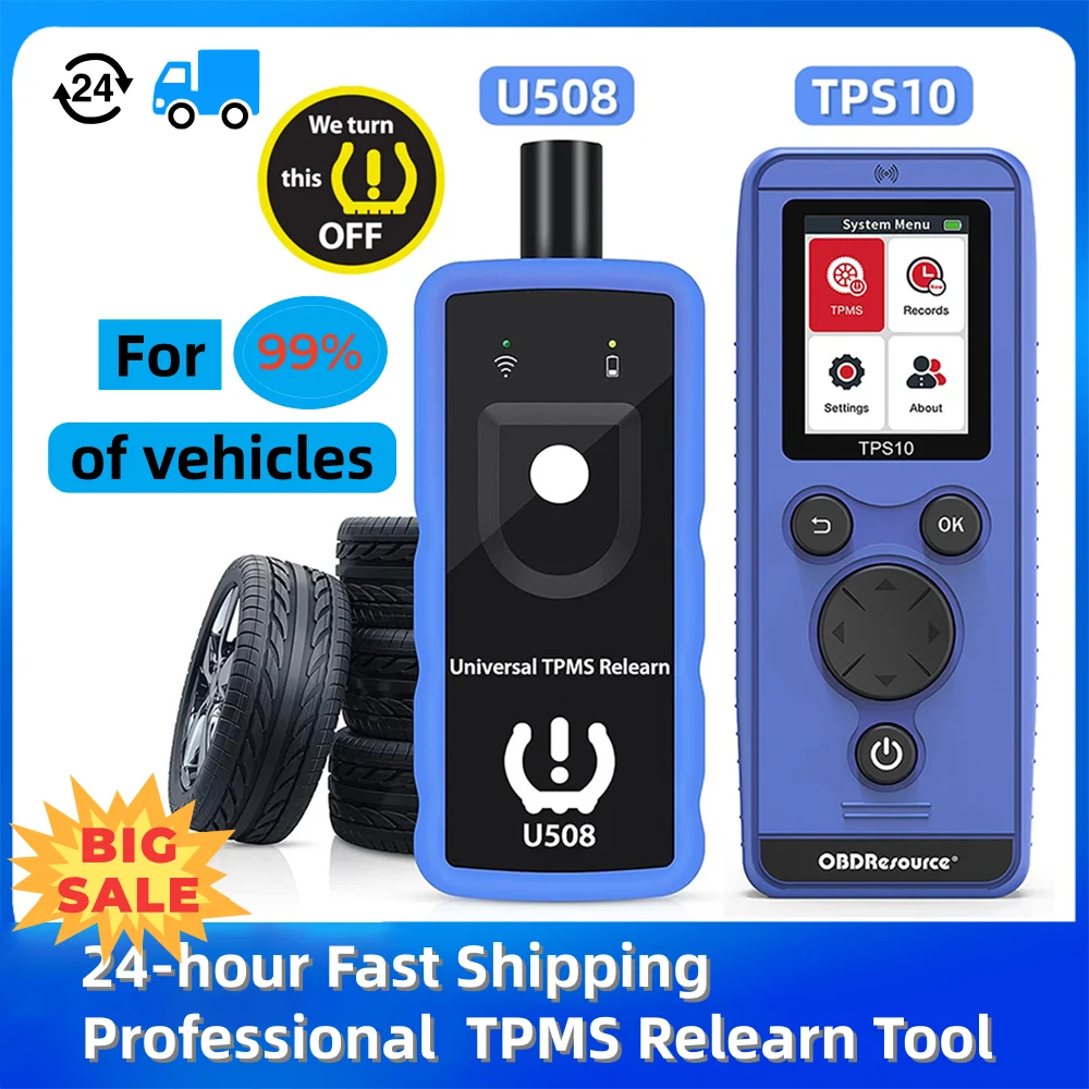 

OBDResource TPMS Reset Tool: Инструмент для сброса и перепрограммирования системы контроля давления в шинах TPS10 U508 для 99% автомобилей, диагностический инструмент для авто.