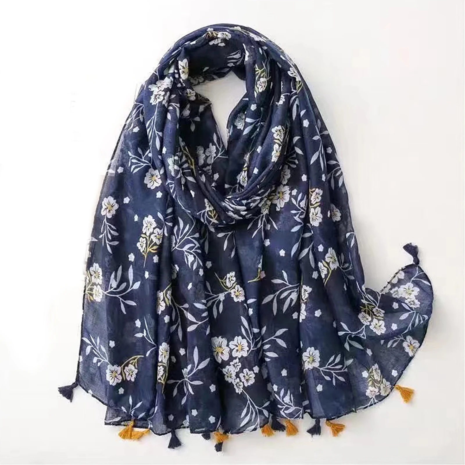 The Four Seasons Popular Bandanna Luxury Design Print Warm Scarf Women Cotton And Linen Scarves New Fashion 180X90CM Lrage Shawl