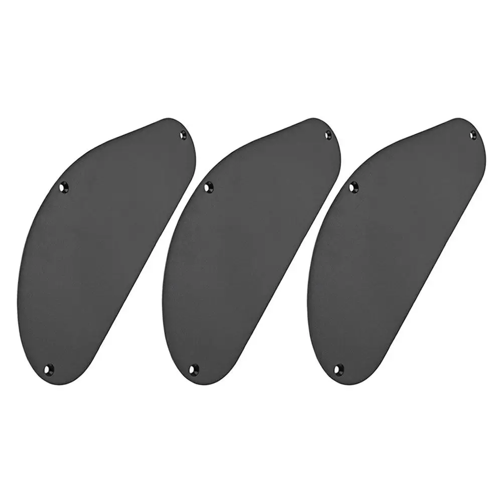3Pcs Bass Guitar Backplate Black Single Layer Plastic Cavity Cover Protects Electronics Enhances Sound Quality Stage Performance