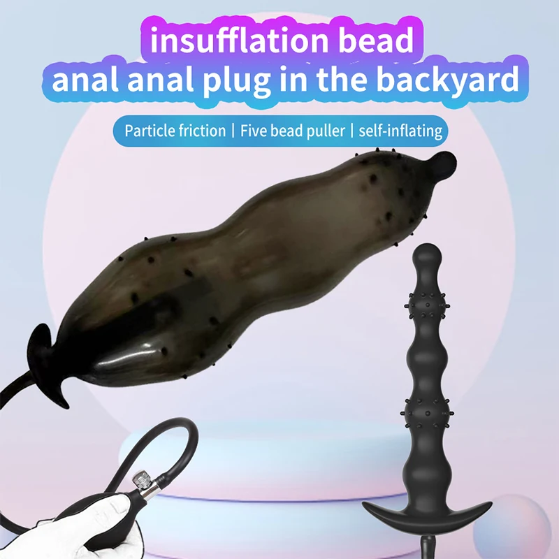 BDSM Prickly Stuffed Huge Inflatable Anal Plug Dildo Big Butt Plug Vaginal Anal Dilation Prostate Dilator Sex Toys For Women Men