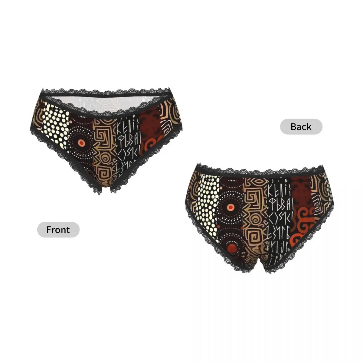 Custom African Bogolan Africa Ethnic Tribal Art Panties Briefs Women's Comfort Briefs Underwear Breathable Female Underpants