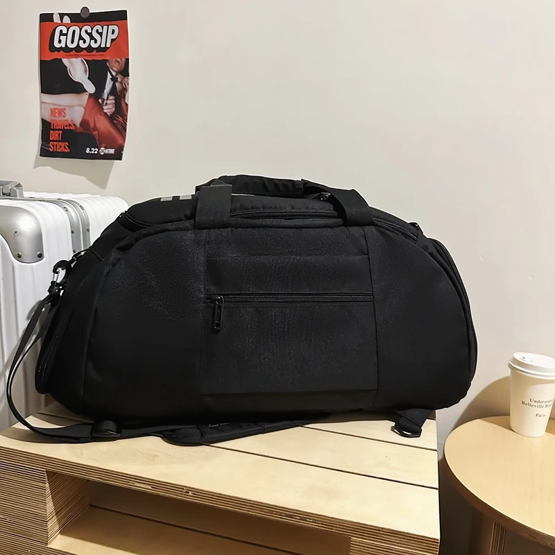 Bolso De Viaje De nailon resistente al agua, Bolsa De Viaje con cremallera y estampado De letras De alta capacidad, versátil, a la moda, 2024