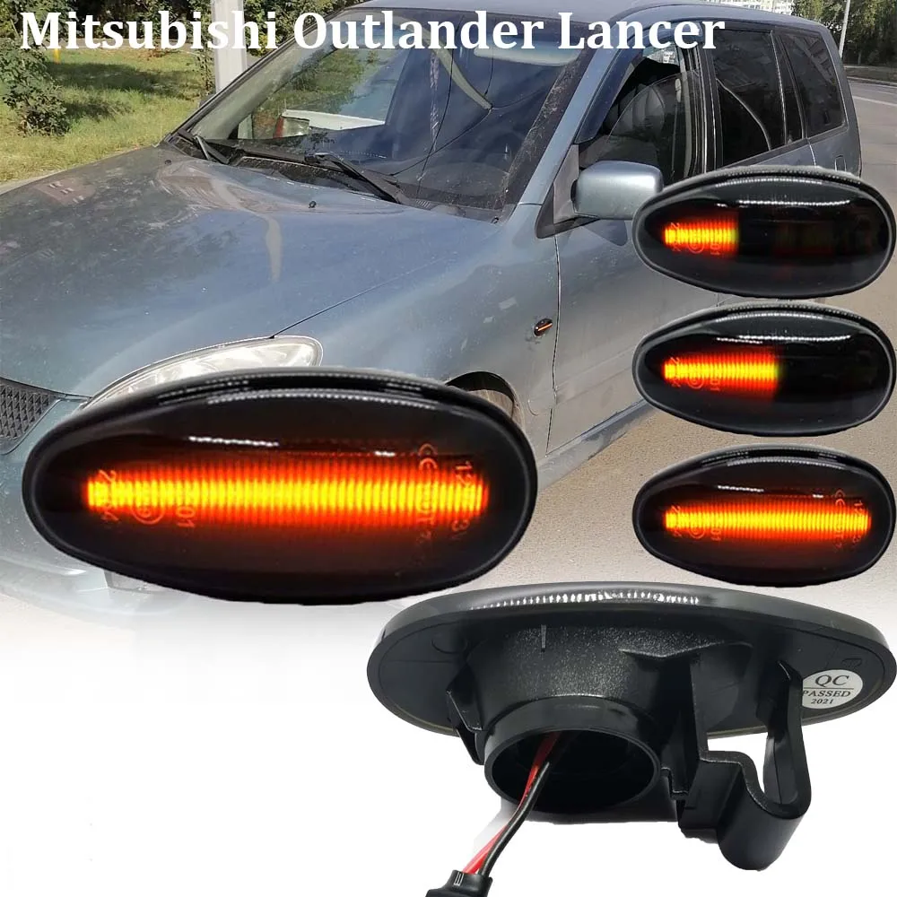 

Amber Dynamic LED Side Marker Turn Signal Lights For Mitsubishi Pajero Shogun 3 Sport K9 Galant Outlander Lancer Galant DJ,DM