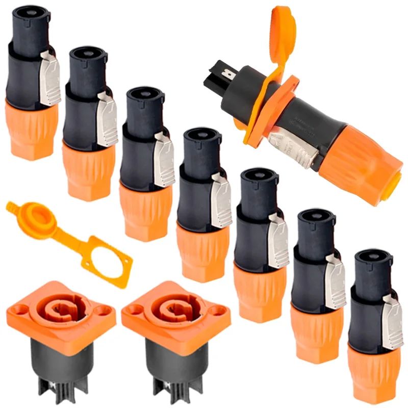 IP65 Waterproof 20A Aviation Plug 3Pin XLR Power Socket XLR Connector for Led Display Power Cord Cable Stage Beam Light