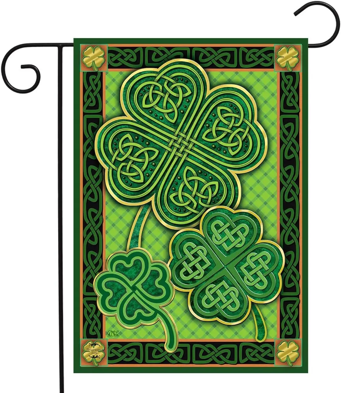 Briarwood Lane St Patricks Day Garden Flags for Outside 12x18 Double Sided for Outdoor Celtic Shamrocks St. Patricks Day Garden