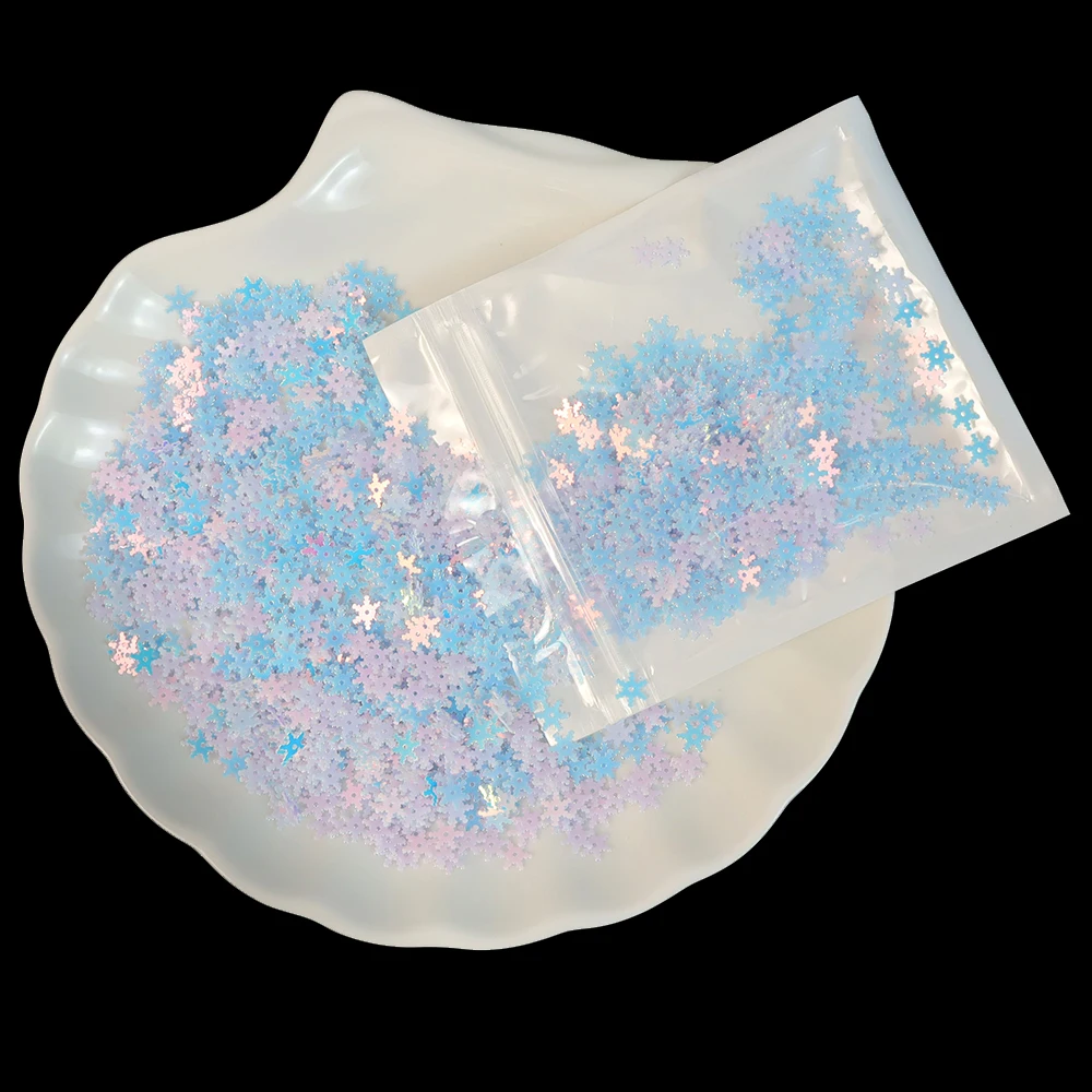 20g 8mm Glitzer-Weihnachtsschneeflocken Pailletten Konfetti Künstlicher Schnee Ornamente Weihnachtsdekoration für Zuhause Navidad 2026 Natal – Detail 13