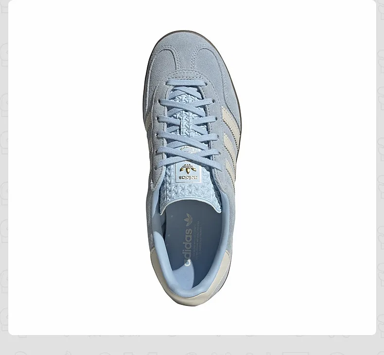 Adidas Originals JI2717 Damen-Skateschuhe, hellblau, niedrig geschnitten, Wildleder, klassische 3 Streifen, Gummisohle, lässige Retro-Sneaker – Detail 6