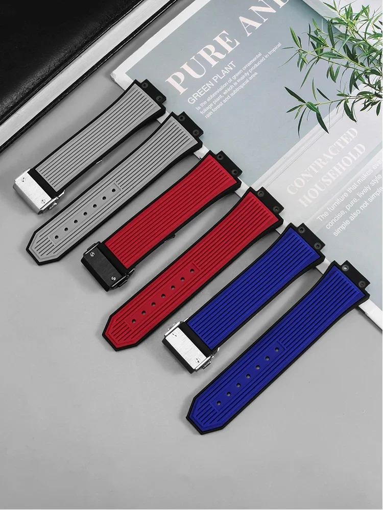 Replace Silicone bands for HUBLOT BIG BANG Silicone 27*17mm Waterproof Watch Strap Watch Accessories Rubber Bracelet wristband
