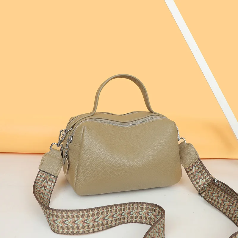 Moda Retro skórzana damska torba na ramię dziewczęca Crossbody torebka poduszka torebka damska o podwójna duża pojemności