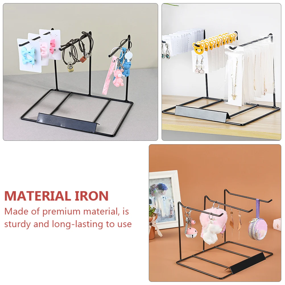 

Metal Jewelry Display Stand Necklace Earring Holder Organizer Storage Rack Household Decorative Accessories Hanging Closet Table