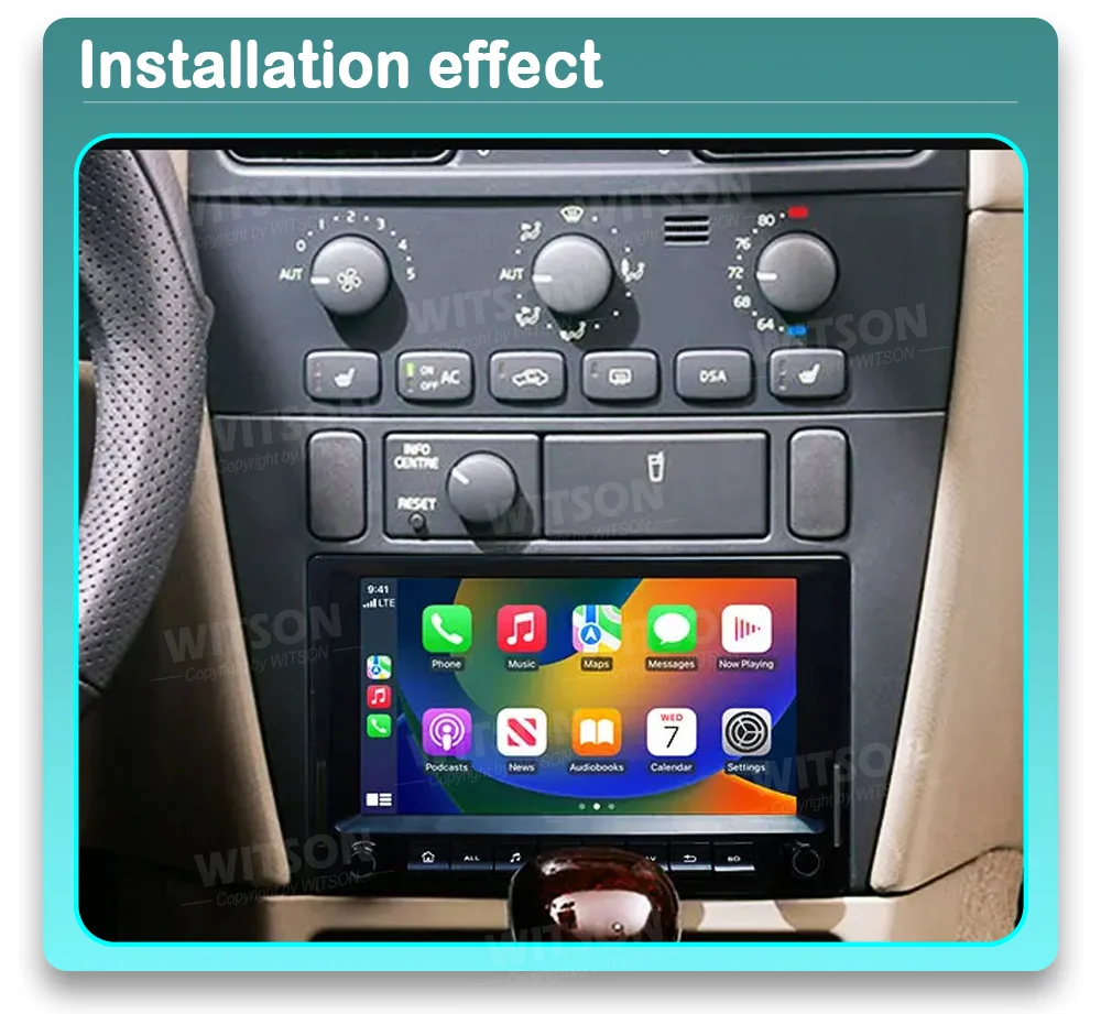 7'' without DVD Android 14 Car Radio For Volvo S40 V40 2000-2003 Car Multimedia Stereo Carplay 4G Wifi GPS OEM Style UI