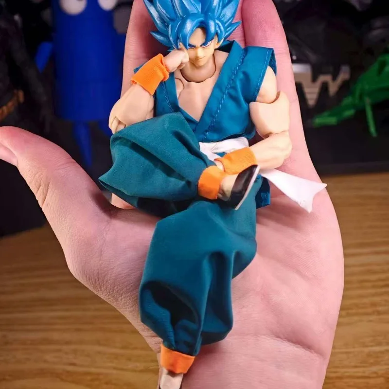 Shf 1/12 Scale Goku Daoist Robe Orange Blue Uniforms Dragon Ball Series Figures Training Suit Goku Clothes Accessories Toy - view 4