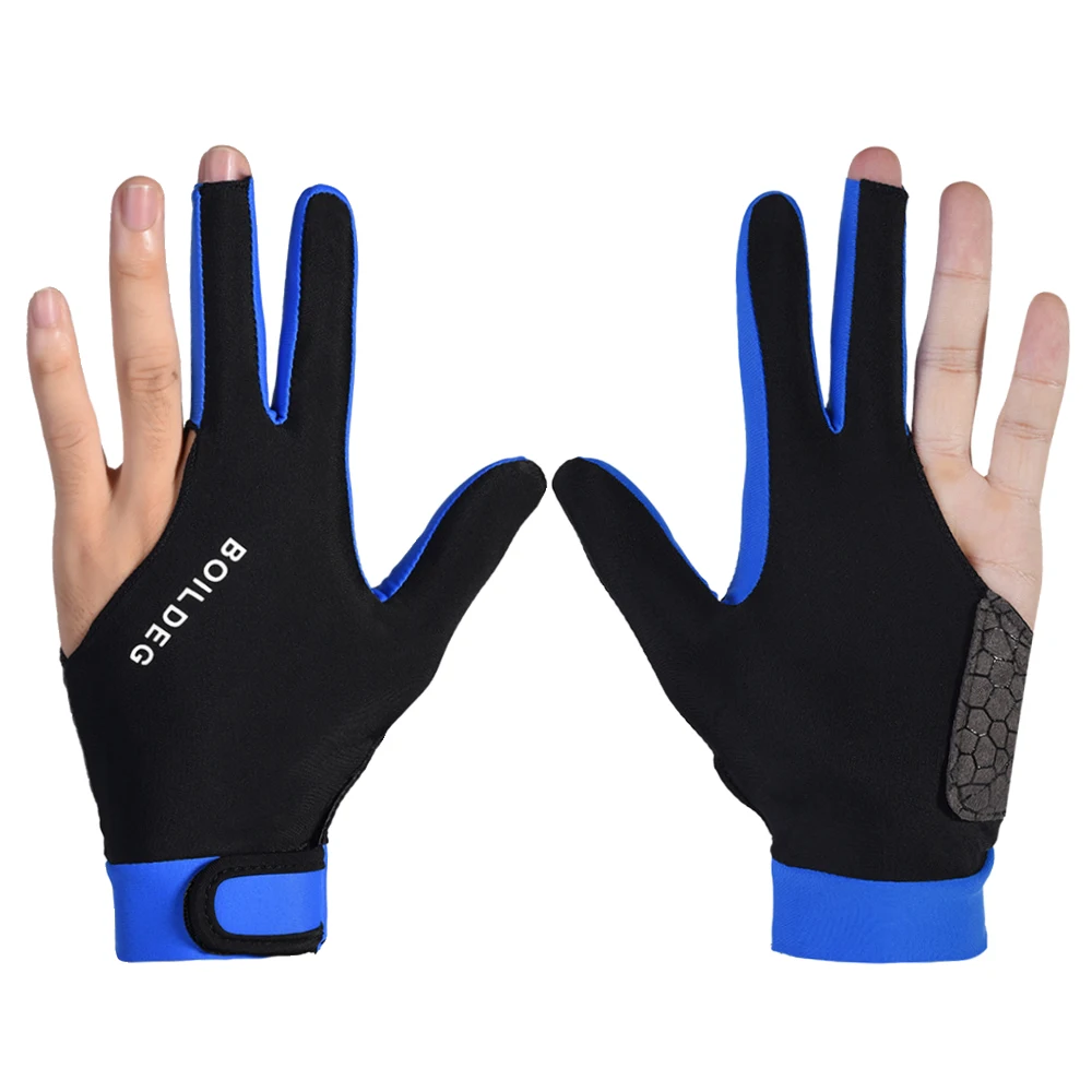 

Billiard Glove Anti-skid Breathable Cue Sport Glove 3 Finger Super Elastic Sports Glove Fits on Left or Right Hand
