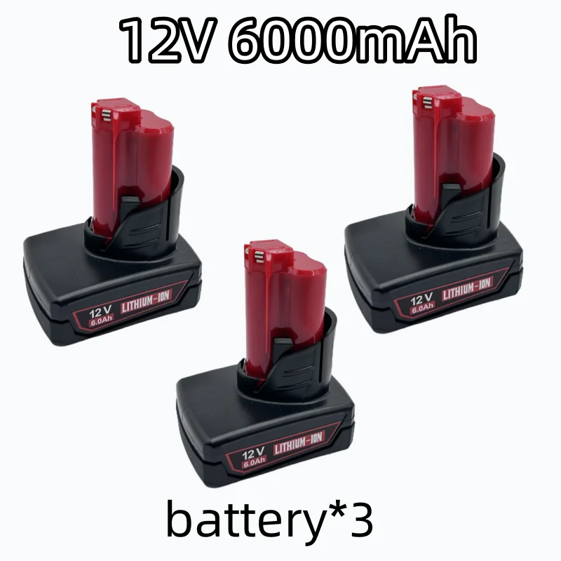 PRO baterii Milwaukee m12 6AH, 5AH M12HB3, M12HB4 M12HB5 🏆Nabíječka M12-18FC 48-11-2402 48-11-2411 PRO dobíjecí baterii pro nářadí m12 - náhled 6