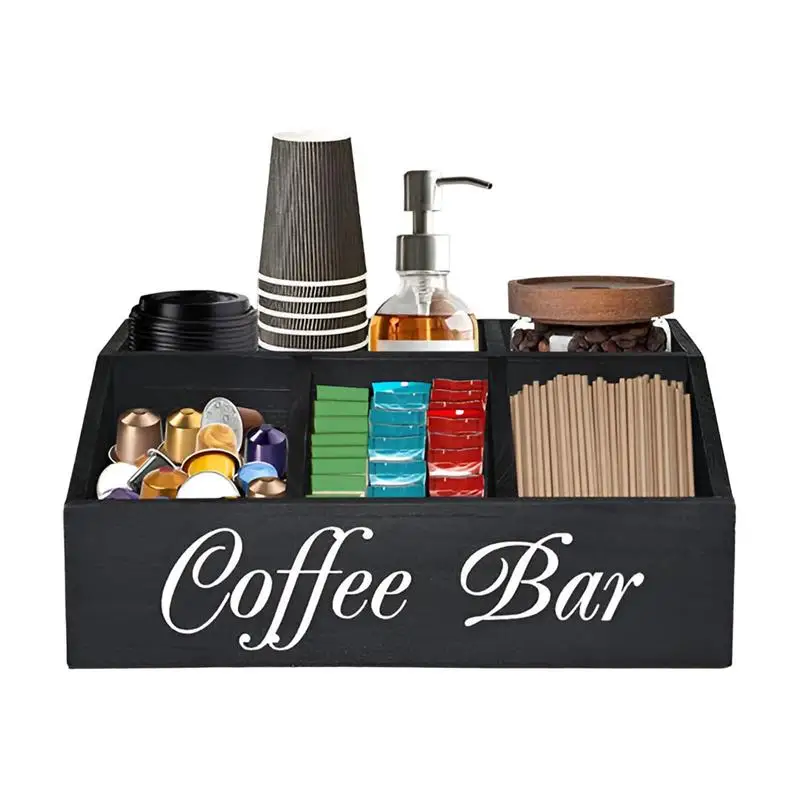 

Coffee Tea Holder Basket Coffee Basket Holder Rustic Coffee Bar Decor Coffee Accessories Organizer For Home Coffee Bar