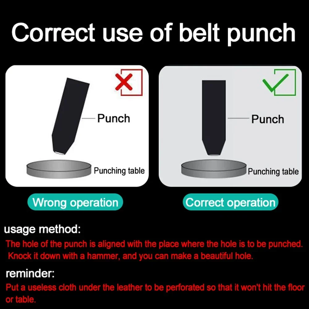 4pcs/set Round Leather Shape Hole Punch Kit Belt Hollow DIY Punch Set Metal Cutter Tool 2.5/3.0/3.5/4.0mm For Craft Clothing