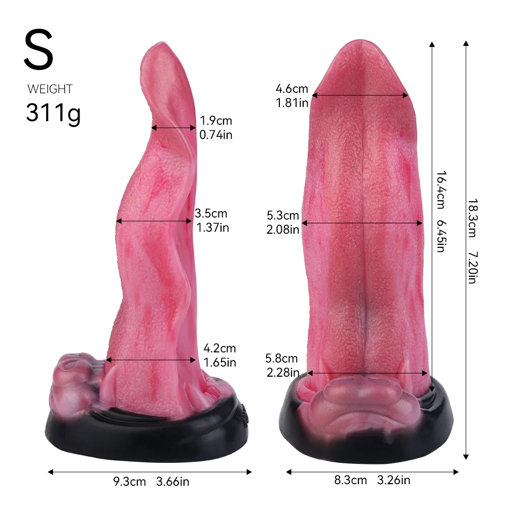 SMMQ Colourful Monster Tongue Anal Plug With Large Suction Cup S/L Size Alien Dildo Dick Fantasy Sex Toys For Women