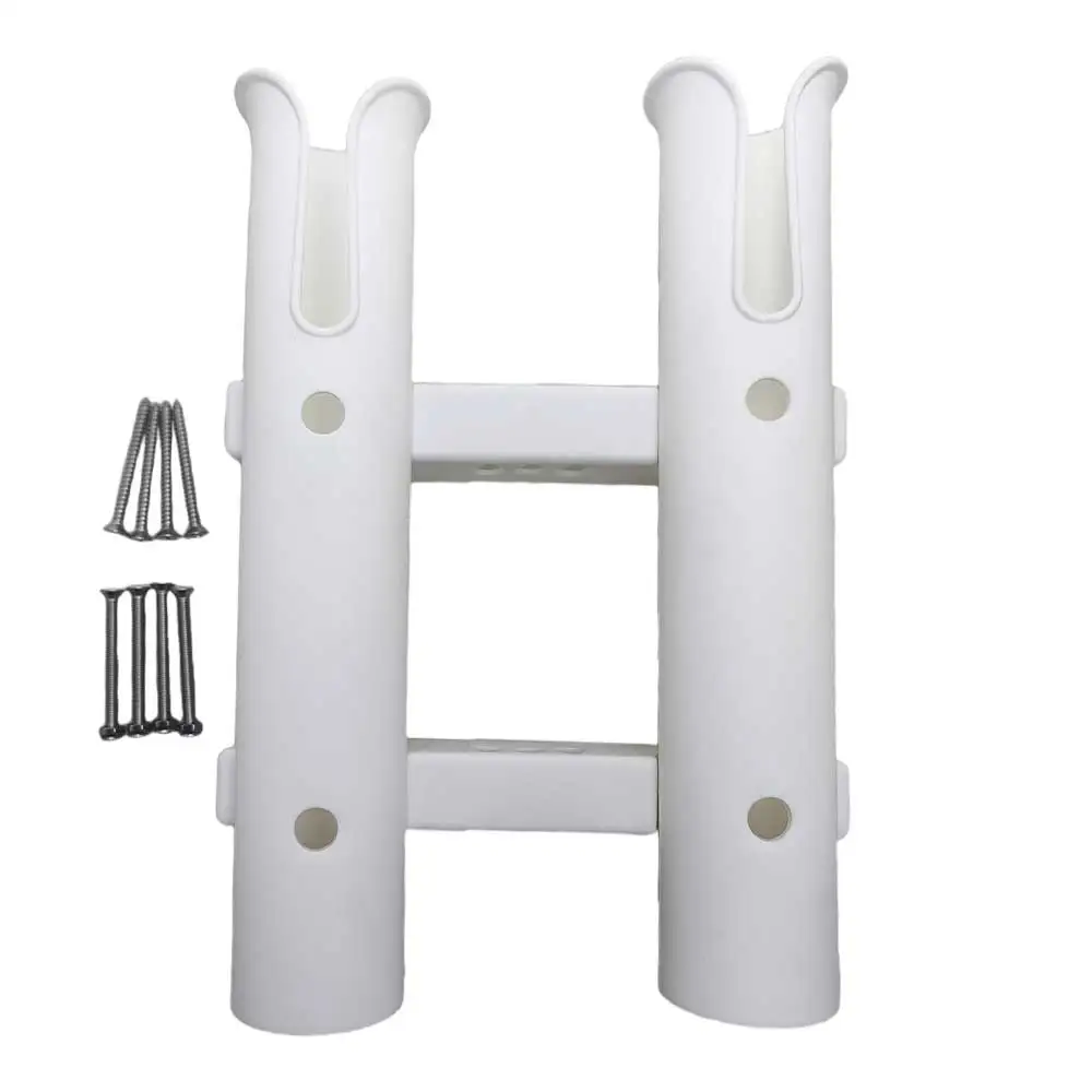 Marine Boat Fishing Rod Holder 2-Tube 3-Tube Flush Mount Clamp-On Railing Rod Rack for Kayak Pontoon Yacht Fishing Pole Holder