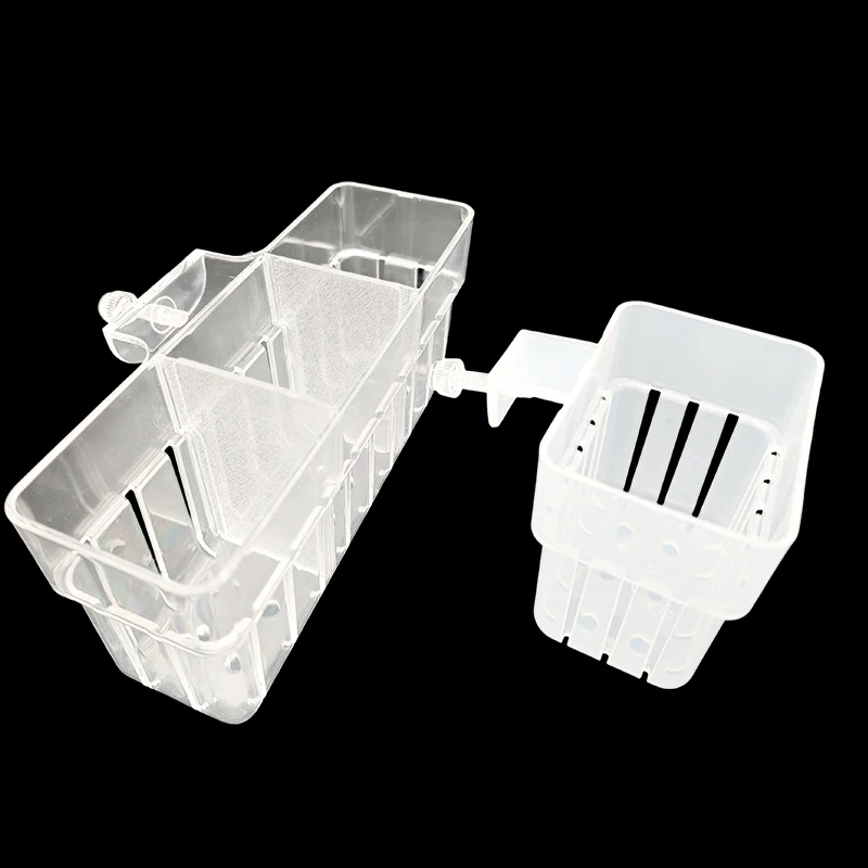 Aquarium Transparent Hydroponic Basket  Wall-Mounted Emergent Plant Stand - Household Cup for Aquatic Landscaping Decoration