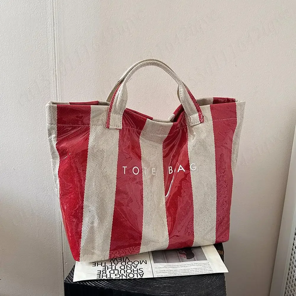 

Waterproof PVC Women Tote Bag Large Capacity Jelly Handbag Casual Top Handle Bags Suitable Shoulder Bag Daily Work Travel Pack