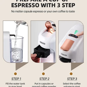 ماكينة صنع القهوة CAFELFFE 5 في 1 Fit Dolce Gusto Nespresso Capsule ESE Pod Ground Coffee K-Cup 19bar ساخن / بارد ، هدية أعلى 6 أسعار لماكينة قهوة نسبريسو - رقم 2