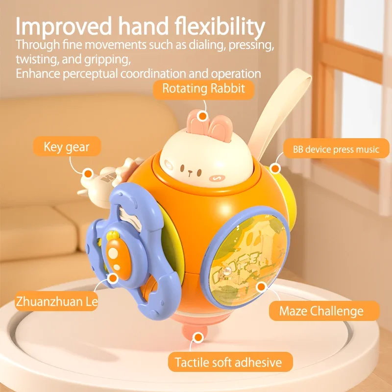 Edukacyjna zabawka Montessori - kostka manipulacyjna, rozwijająca umiejętności manualne, skrzynka z zamkami, zabawka kostka rozwijająca motorykę małą dla dzieci.