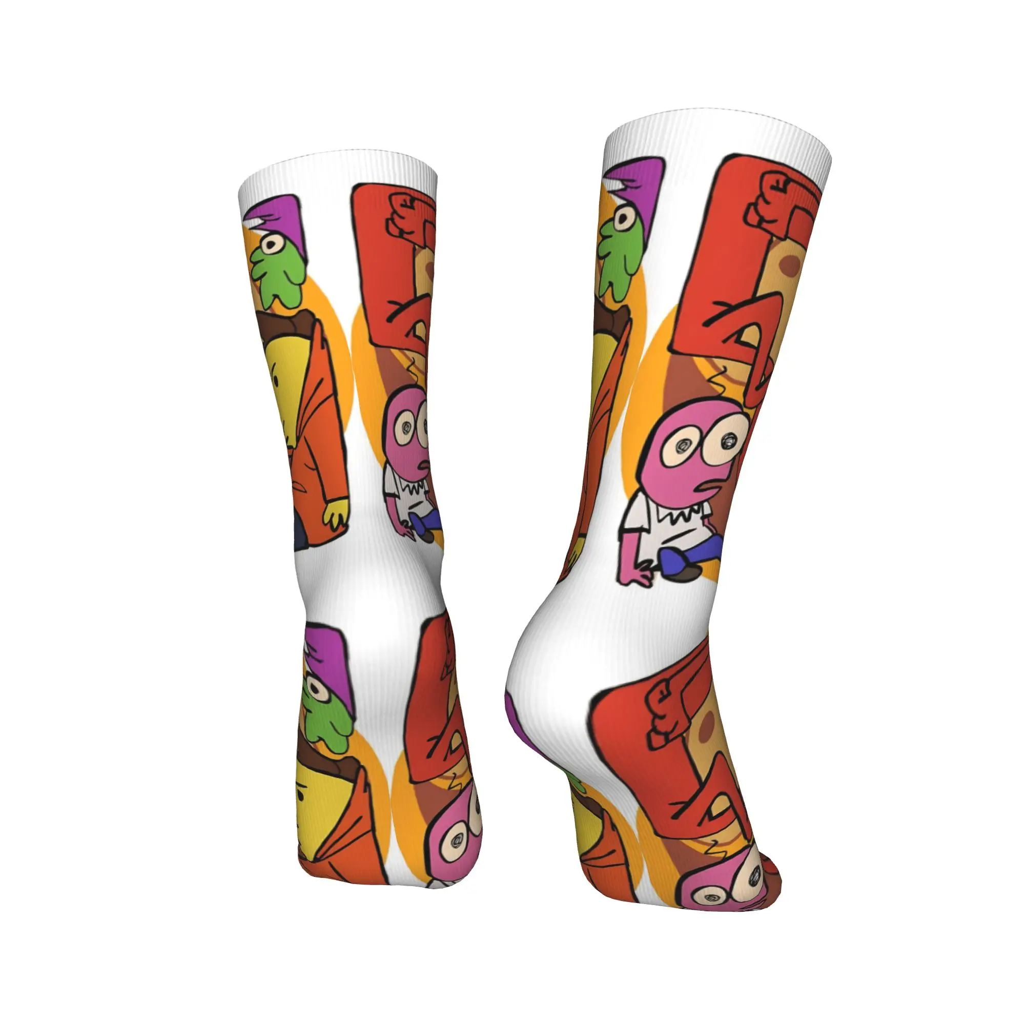 Meias de amigos sorridentes design meias da moda outono meias antiderrapantes meias macias de corrida masculinas