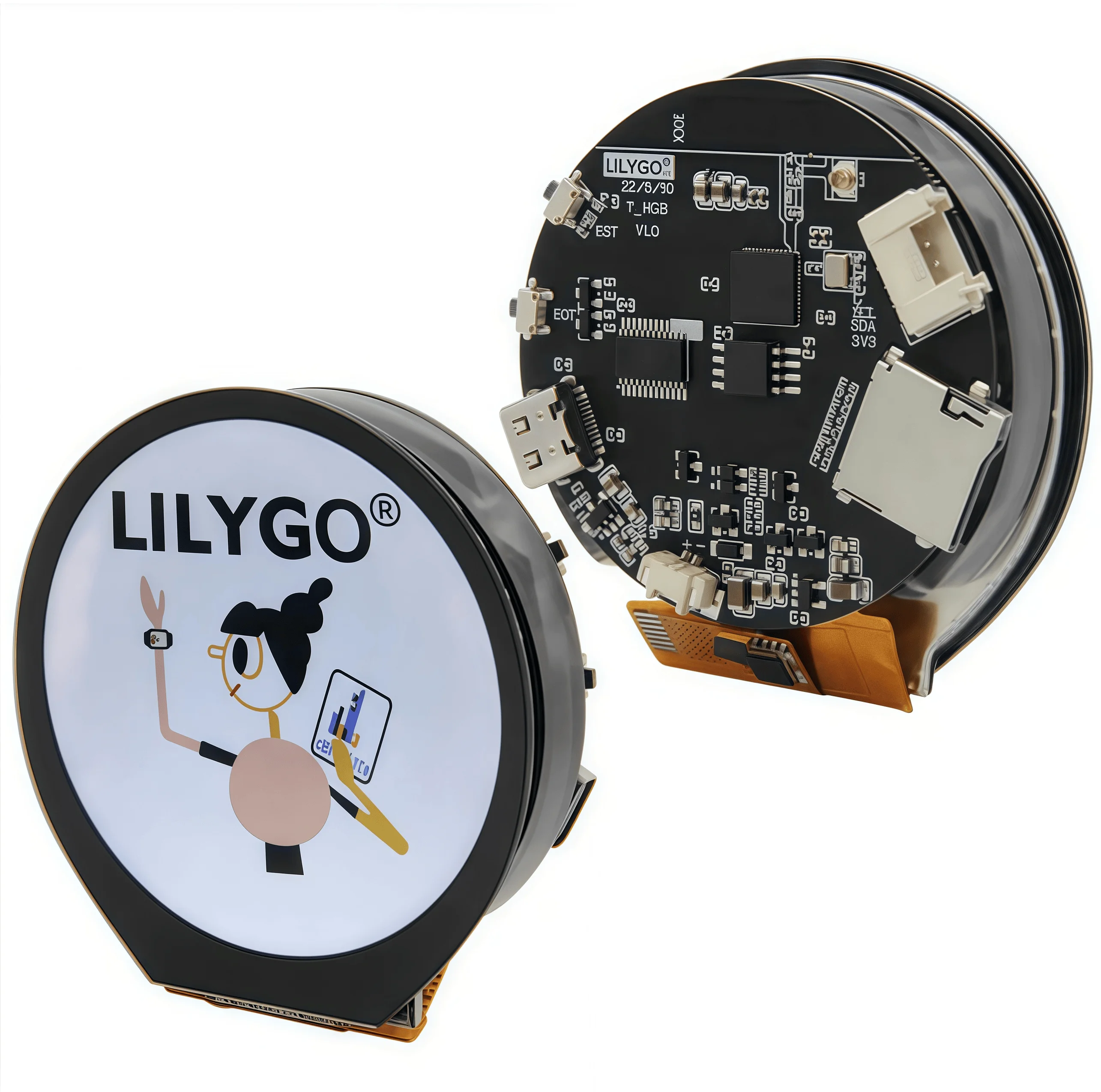 

LILYGO ® T-RGB ESP32-S3 2,1/2,8-дюймовый круглый дисплей с сенсорным экраном, макетная плата
