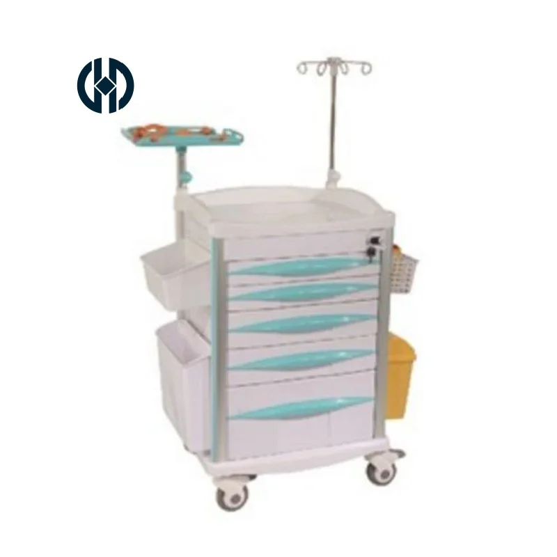 Hospital Cart Emergency Trolley Medical Crash Cart Hospital Clinic Emergency Treatment Medicine Trolley Crash Cart