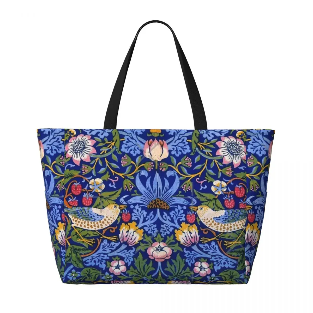 William Morris The Strawberry Thief bolsa de viaje para playa, bolso de mano personalizable de gran capacidad, bolso de hombro deportivo de varios estilos