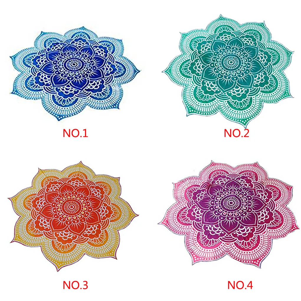 Flowers Roundie Beach Throw Tapestry Hippy Boho Gypsy Cotton Tablecloth Beach Towel Yoga Mat Cappa