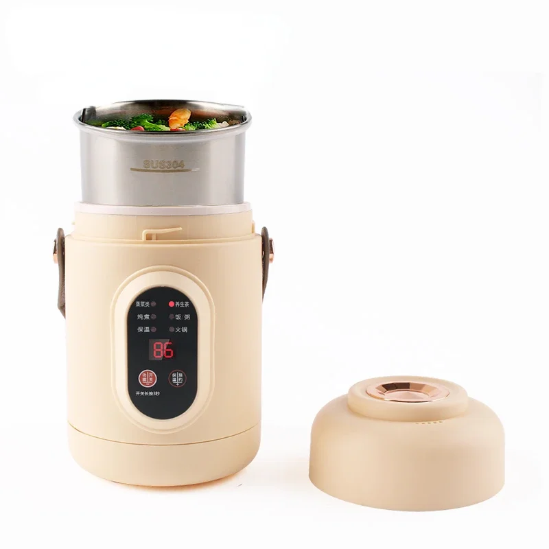 Draagbare Mini Ketel Rijstkoker Soep Stoofpot Slowcooker Pot Voedsel Stoomboot - Noedels Pasta Heater Hotpot