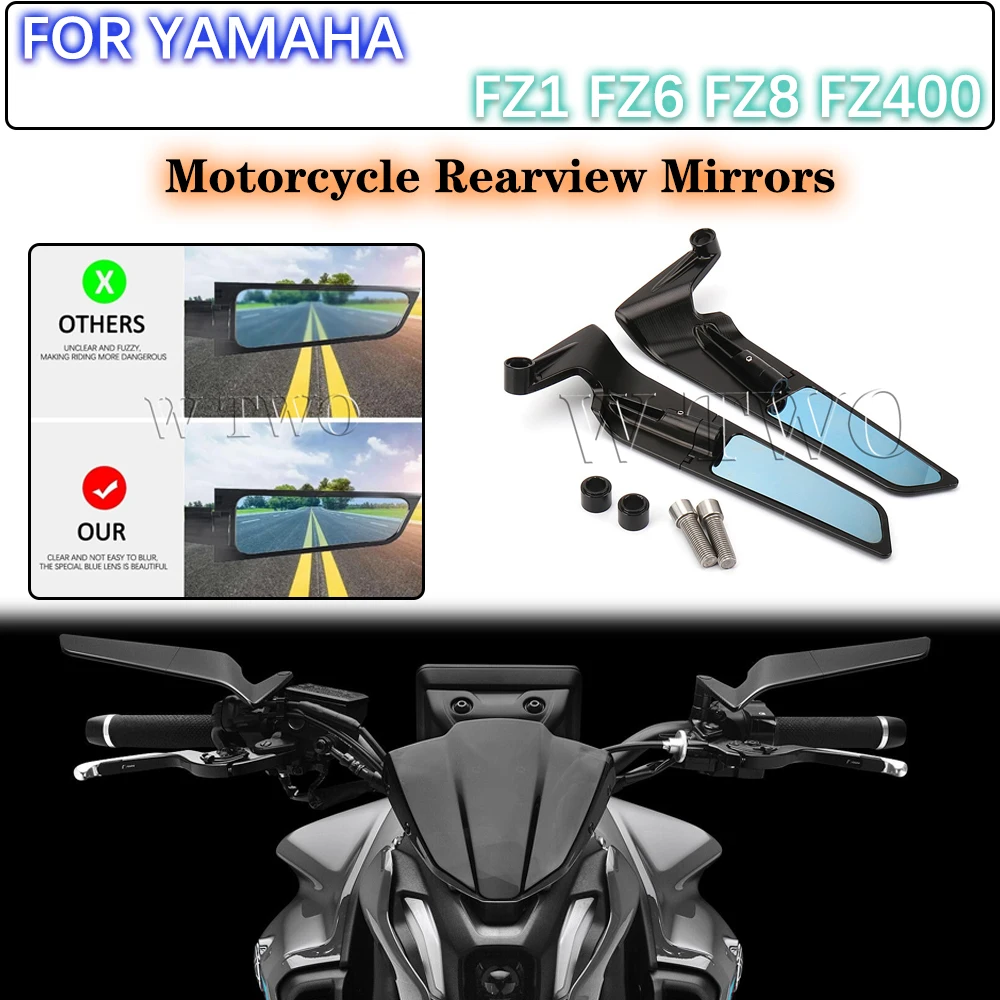 

For YAMAHA FZ1 FZ6 FZ8 FZ400 Motorcycle accessories fixed Wind Wing Adjustable Rotating Rearview Mirrors