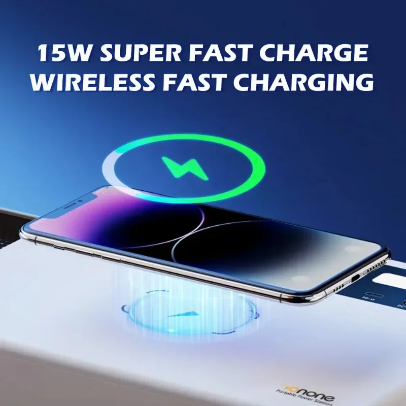 600W Portable Power Station 129600mAh solar generetor LiFePO4 220V wireless charging Outdoor Emergency Mobile Power Bank Camping