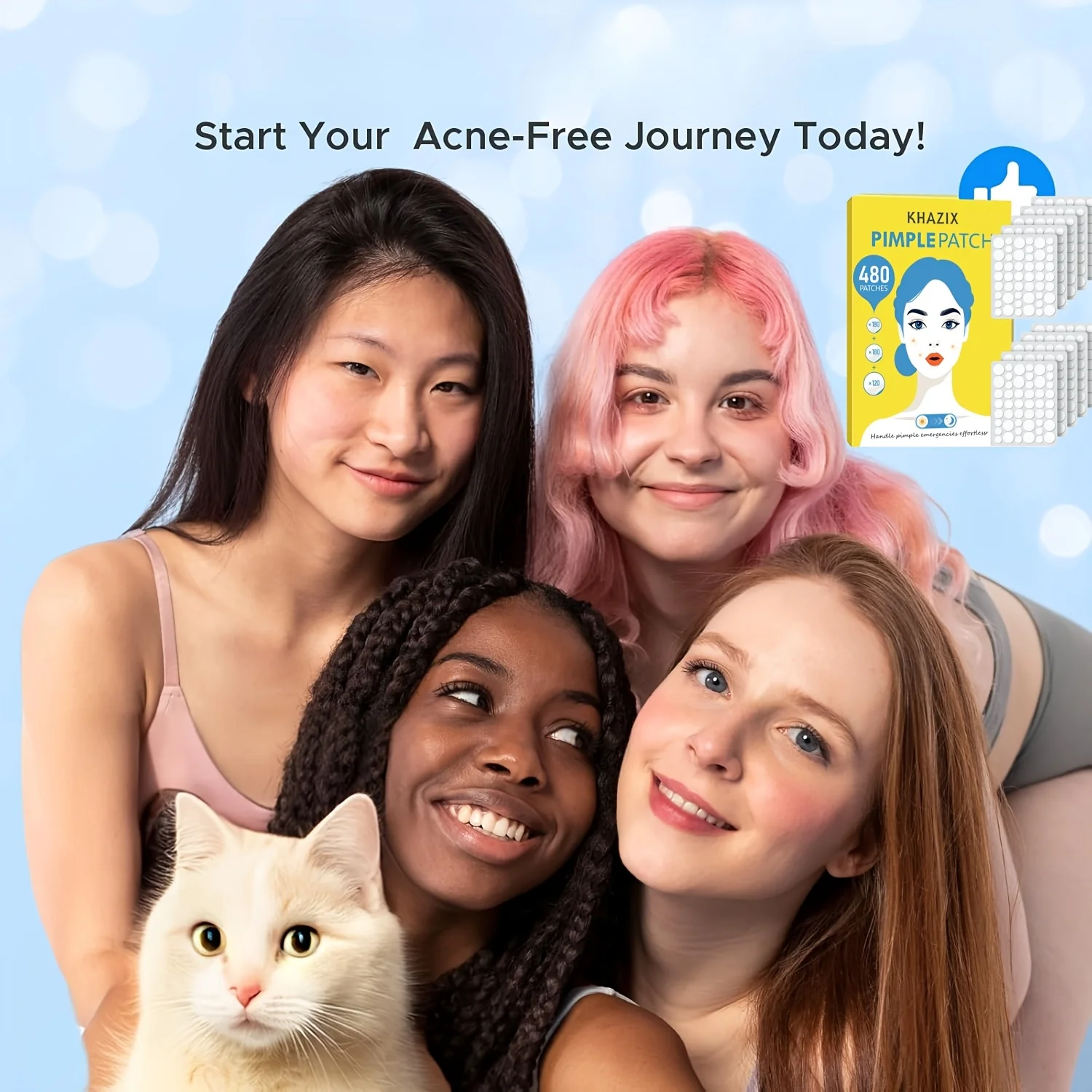 48 قطعة من رقع حب الشباب المهدئة للبشرة - تقنية الغروانية المائية تعالج بلطف العيوب، حماية غير مرئية. #5